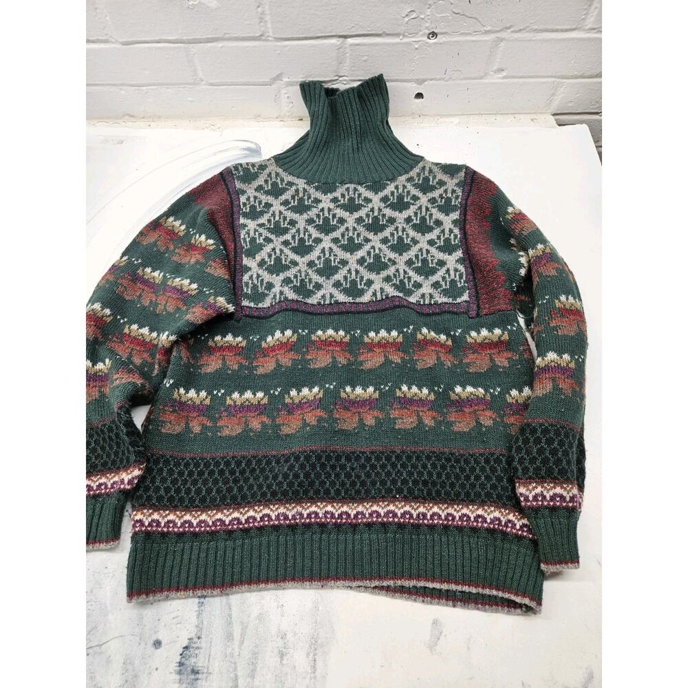 Vintage Mi Ki Turtle Neck Knit Sweater Size Medium